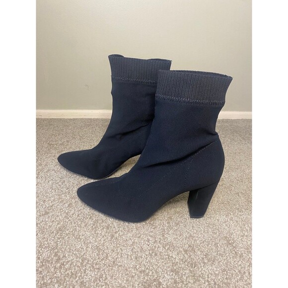 Simply Vera Vera Wang Black Sock Boot Heels Womens Size 6.5 M Heeled Bootie - Picture 5 of 10